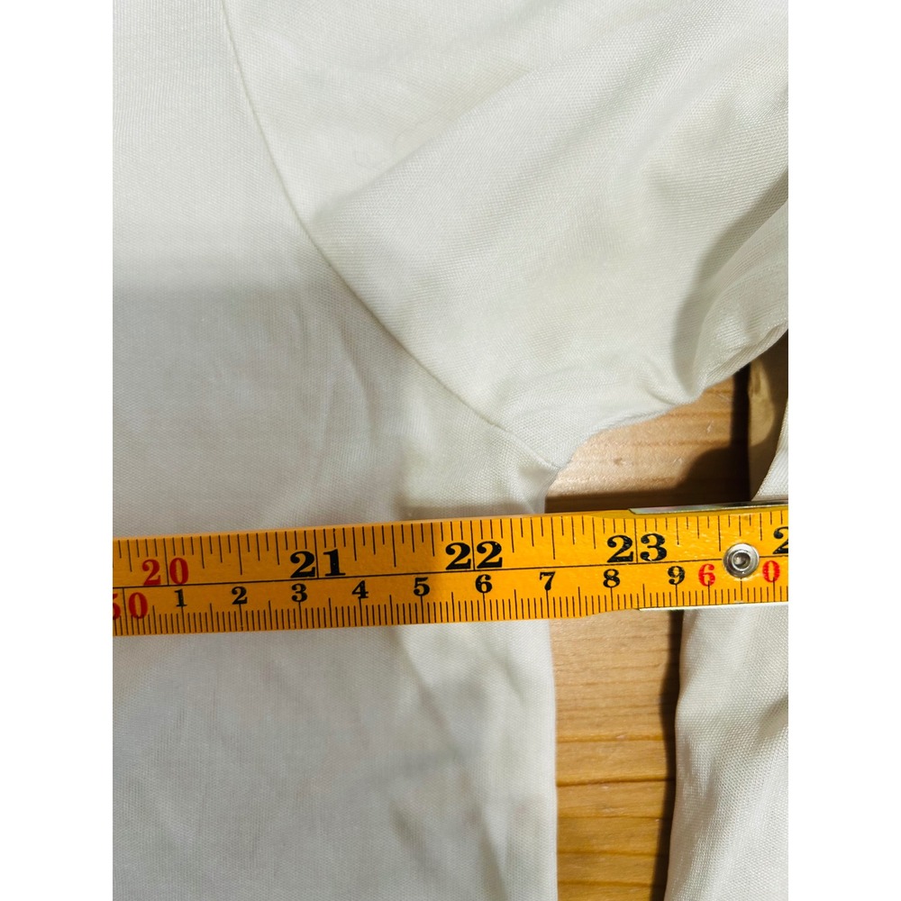 Lands End Womens 2X White 100% Silk Long Sleeve Shirt Leggings Base Layer Set - Picture 6 of 11
